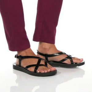 NWOT! Black Crocodile Sandals 🩴